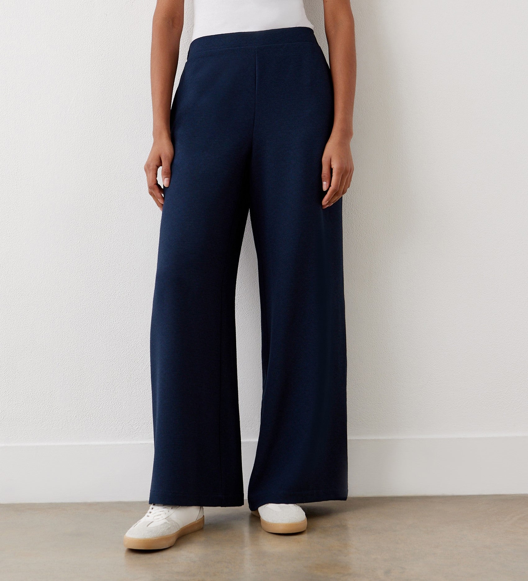 Nat Navy Trousers – Finery London