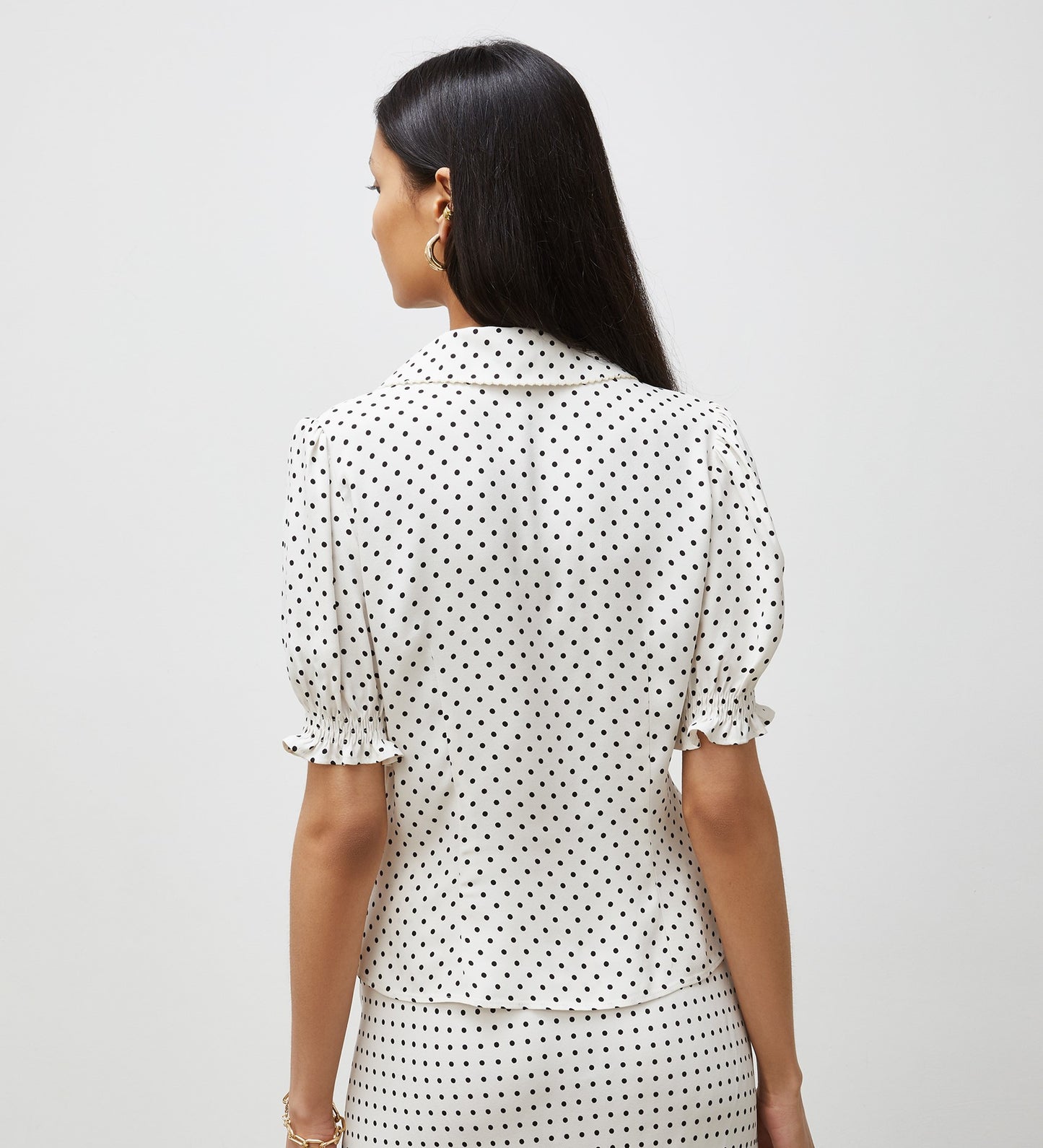 Fiona Cream Spot Blouse