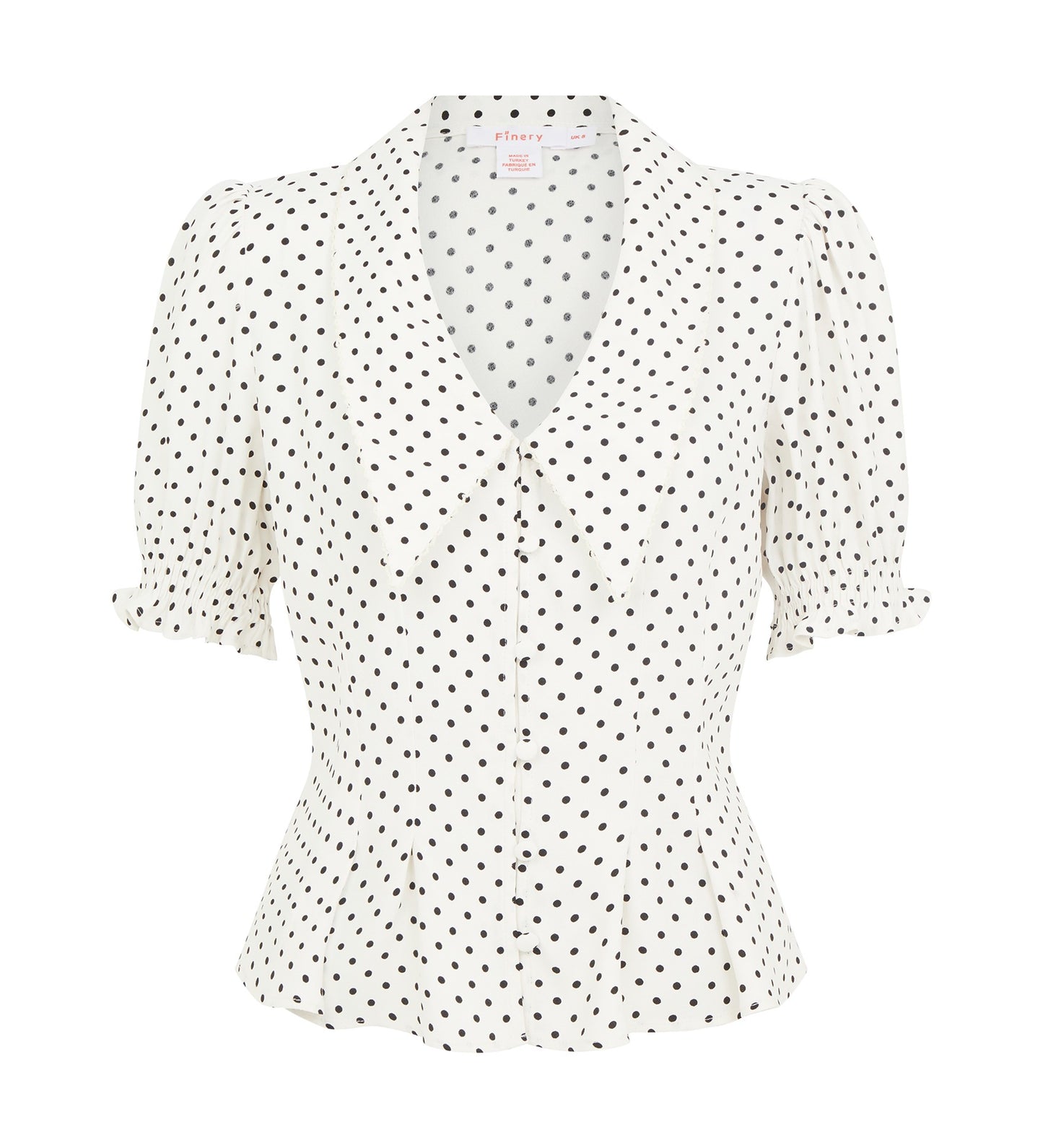 Fiona Cream Spot Blouse
