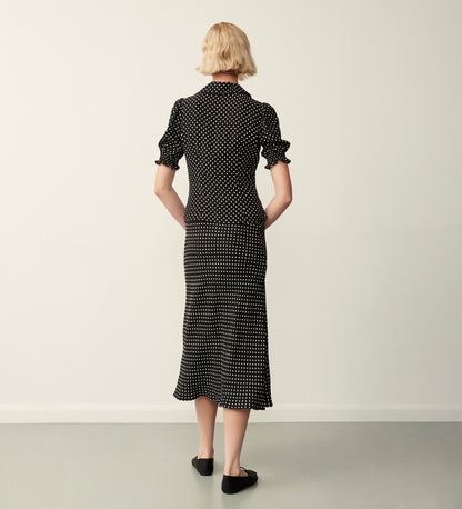Fiona Black Polka Dot Blouse