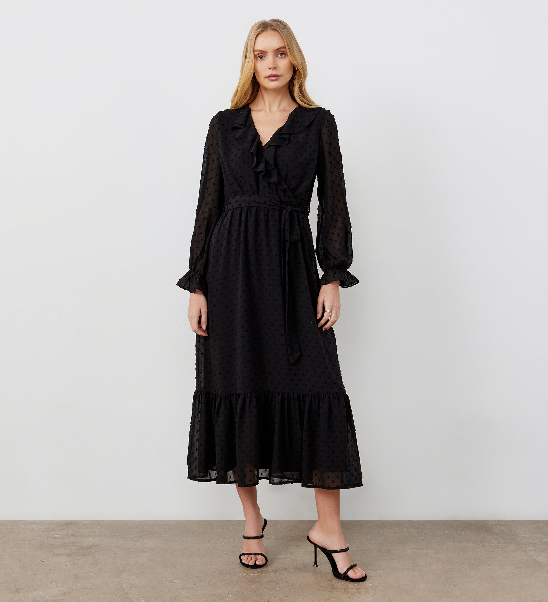 Rosalie Chiffon Midi Wrap Dress