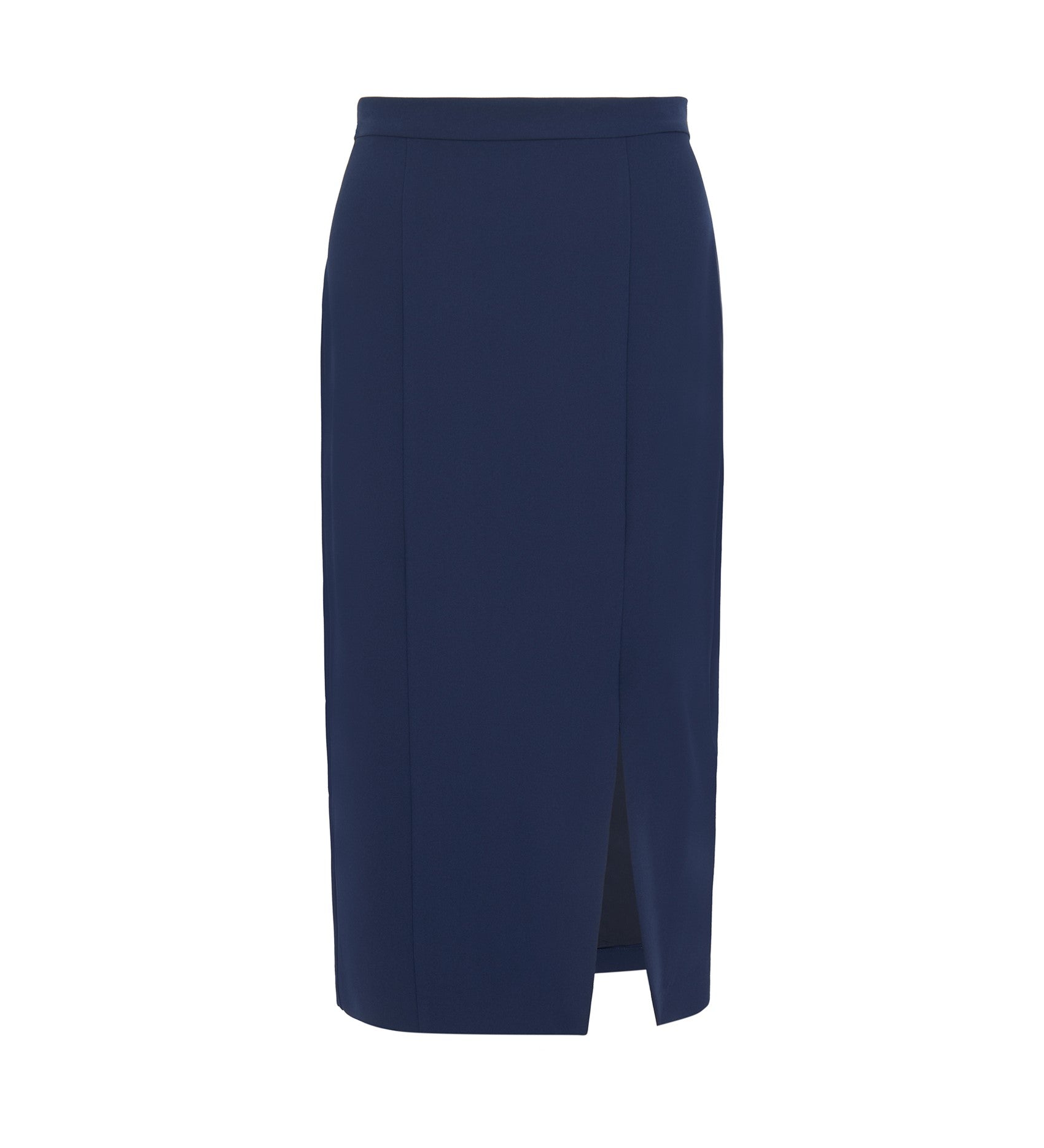 Logan Navy Pencil Skirt | Finery London