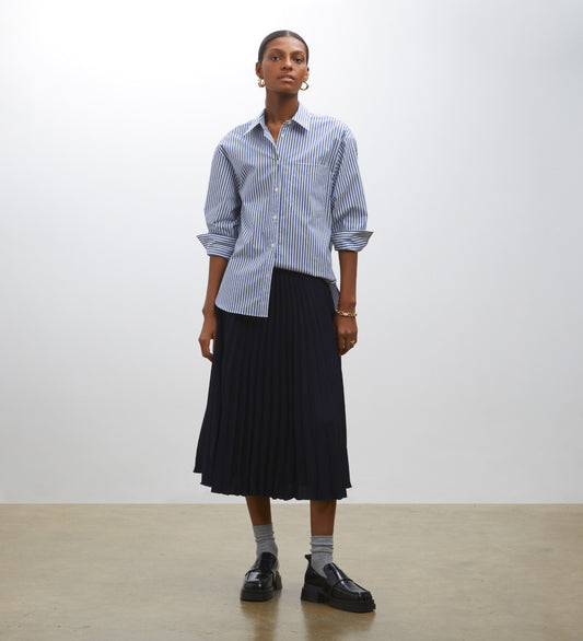 Lottie Navy Midi Skirt