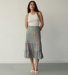 Dawn Blue Meadow Midi Skirt