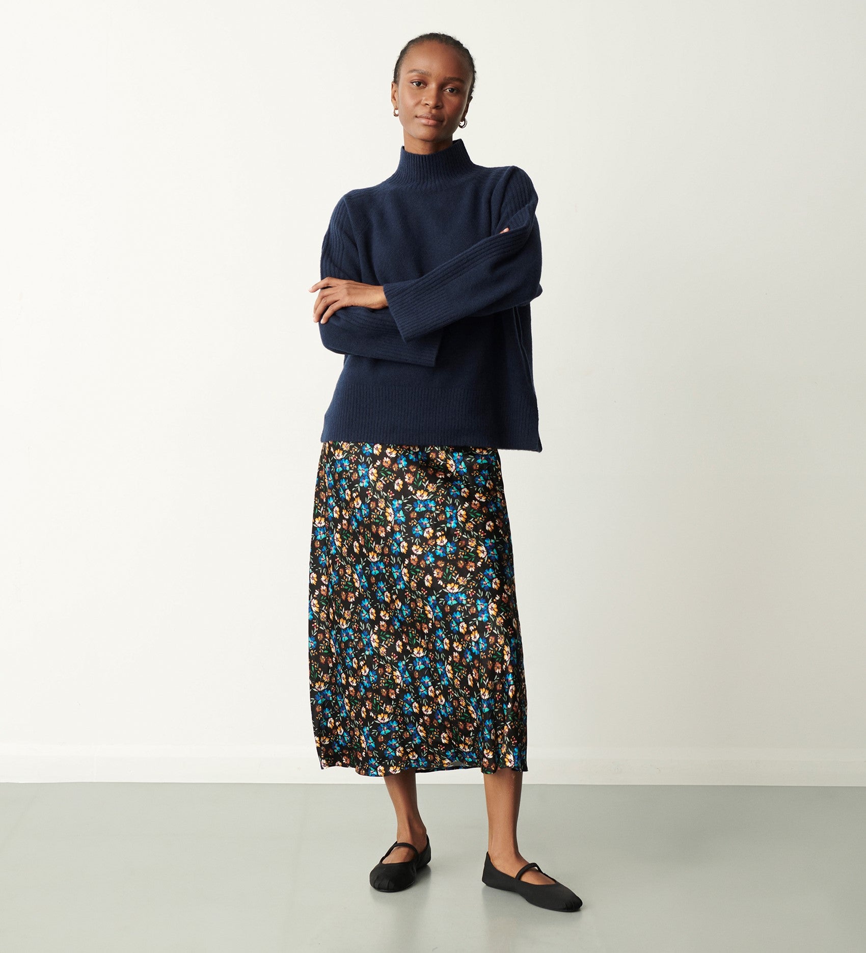 Mandy Ditsy Floral Midi Skirt | Finery London