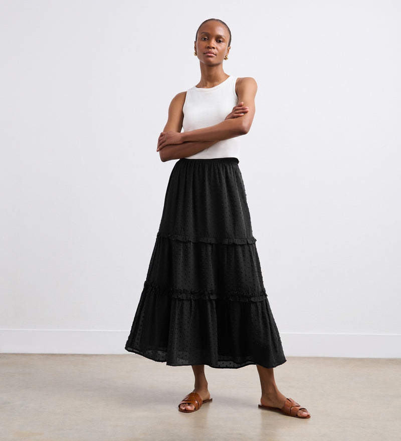 Everley Tiered Midi Skirt