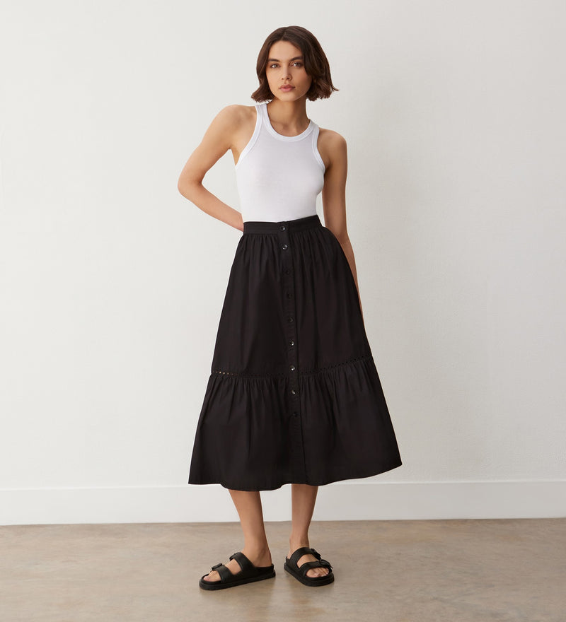 Jupe Norm Thompson Coton Doublure Taille 10 – Rayures Multicolores, Longueur Genoux, évasée NEUVE
