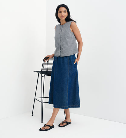 Winona Indigo Denim Skirt