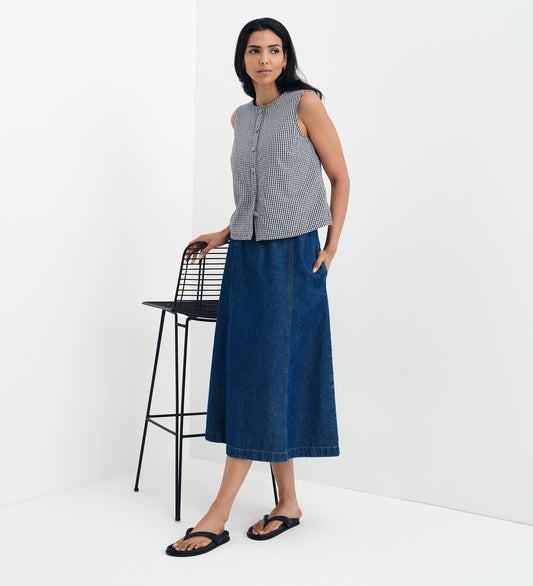 Winona Indigo Denim Skirt