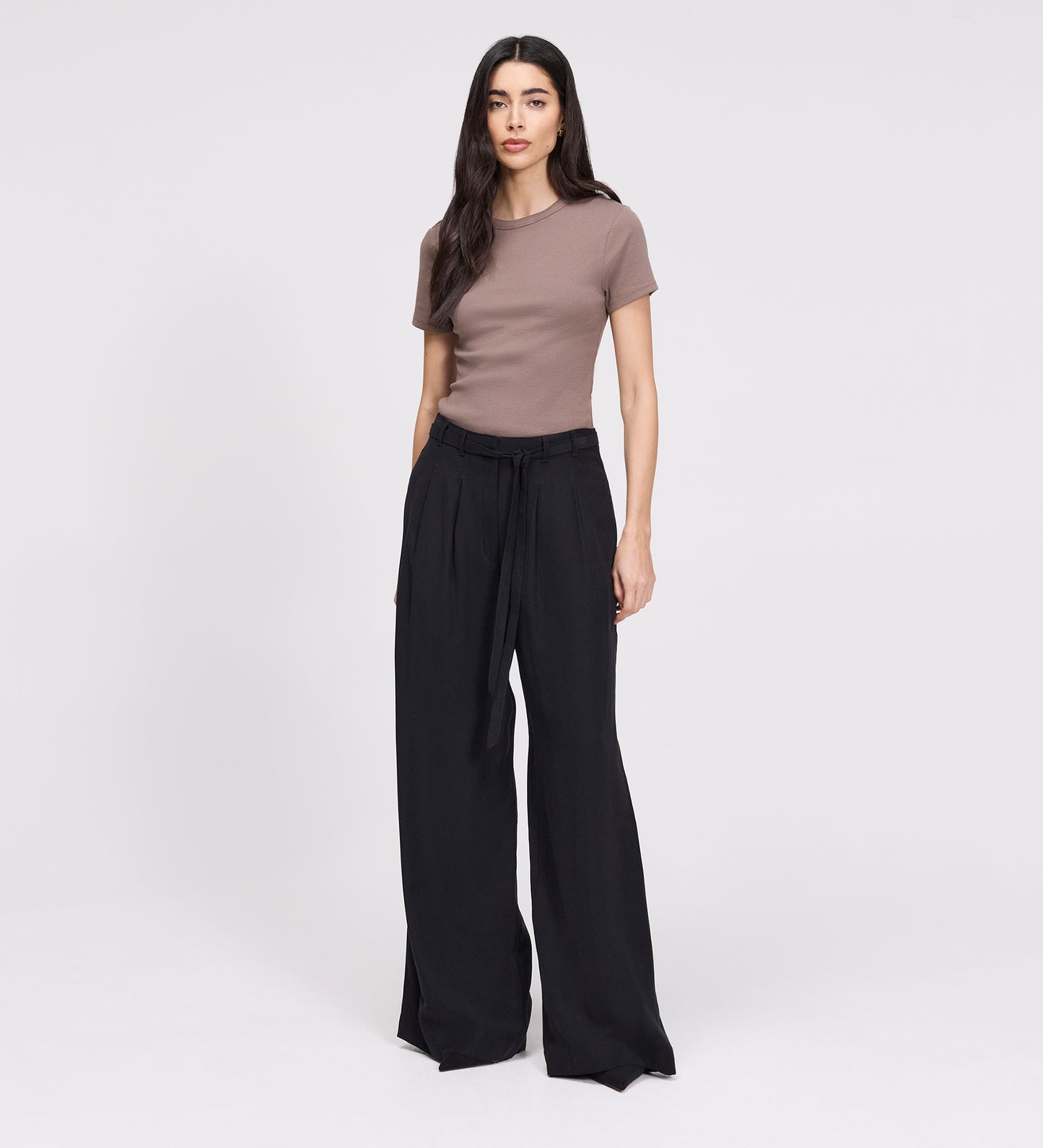 Apollo Black Wide Leg Tailored Trousers