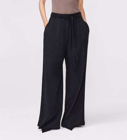 Apollo Black Wide Leg Tailored Trousers