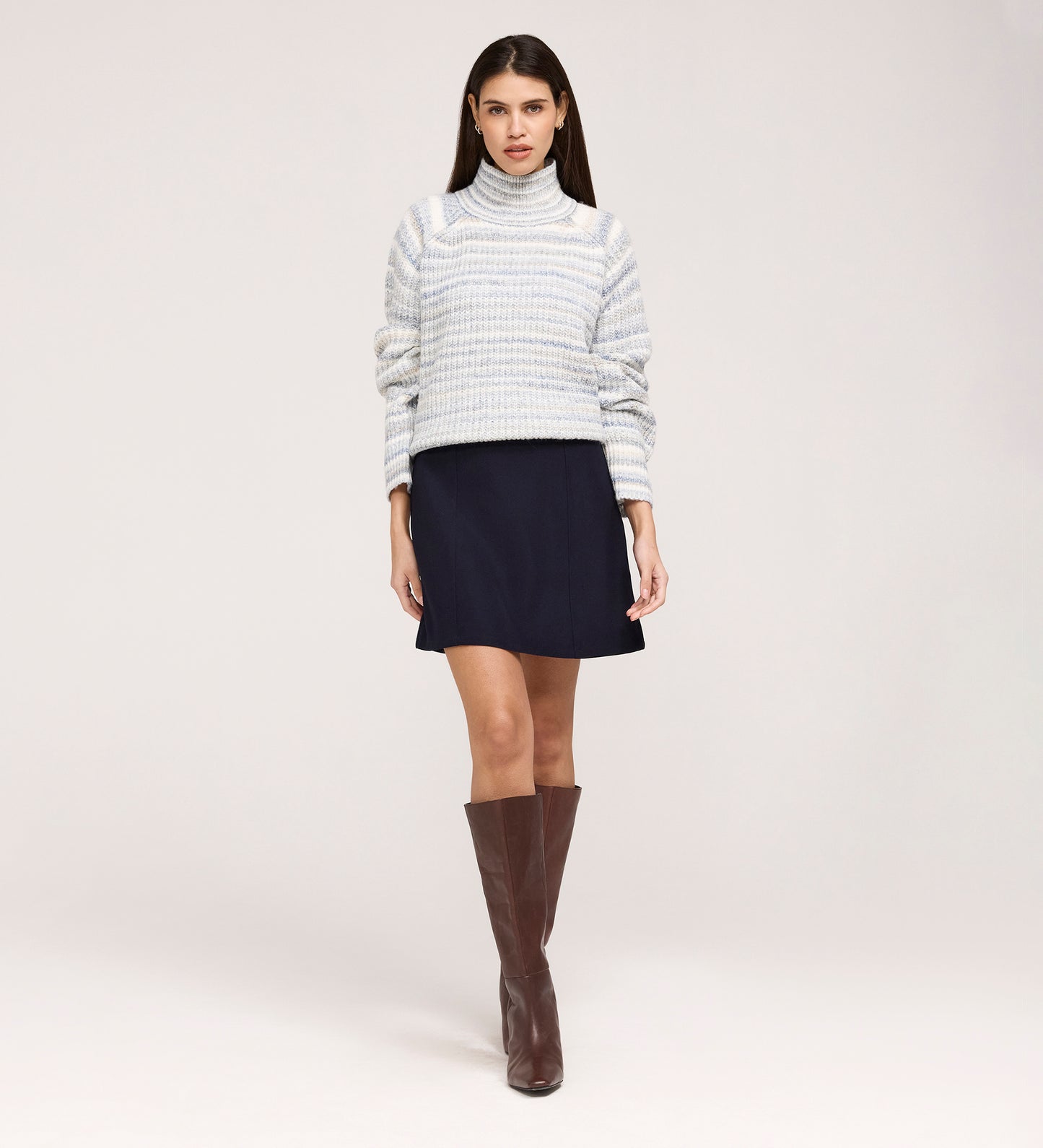 Kade Navy A-line Mini Skirt