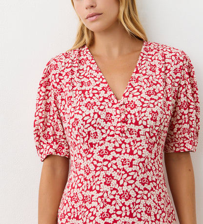 Colette Red Floral Midi Dress