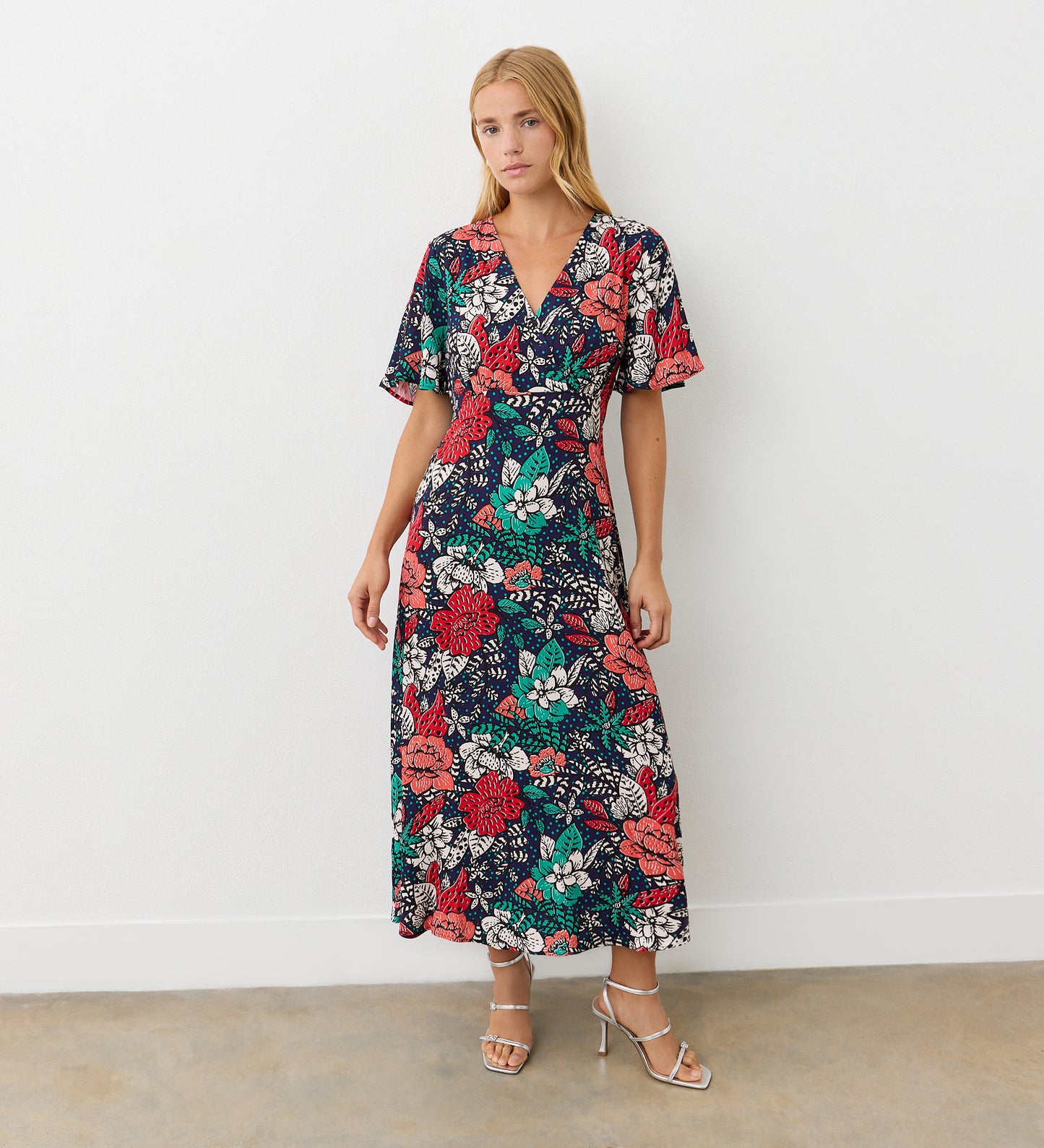 josie embroidered linen midi dress A.L.C. Josie Embroidered Linen Midi Dress