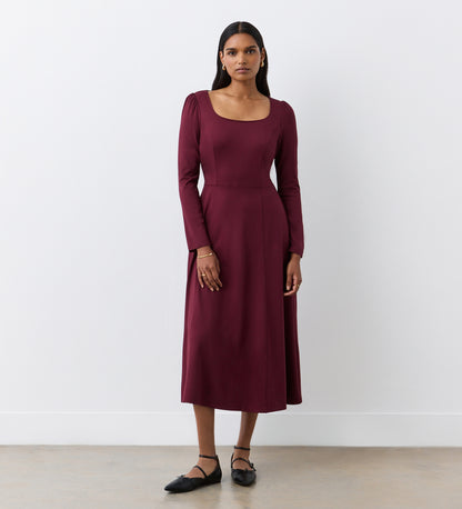Kelly Burgundy Ponte Jersey Midi Dress Finery London Kelly Burgundy Ponte Jersey Midi Dress Finery London