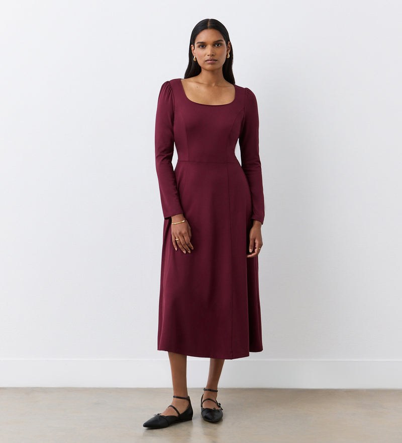 Kelly Ponte Jersey Midi Dress