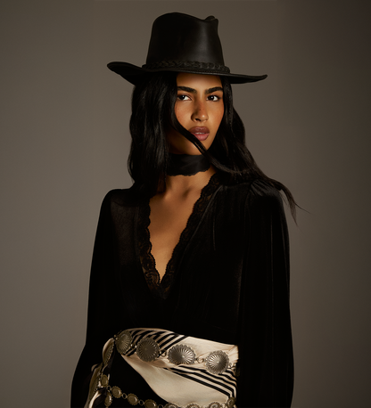 Louise Black Velvet Midi Dress