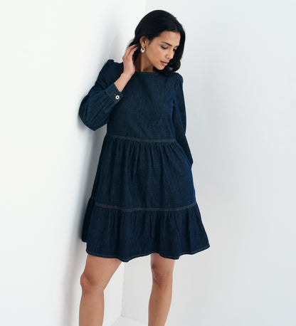 Nancy Indigo Denim Dress