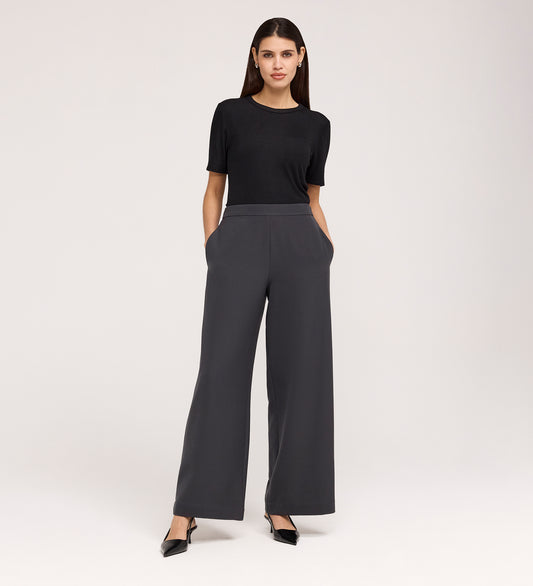 Nat Charcoal Wide Leg Trousers