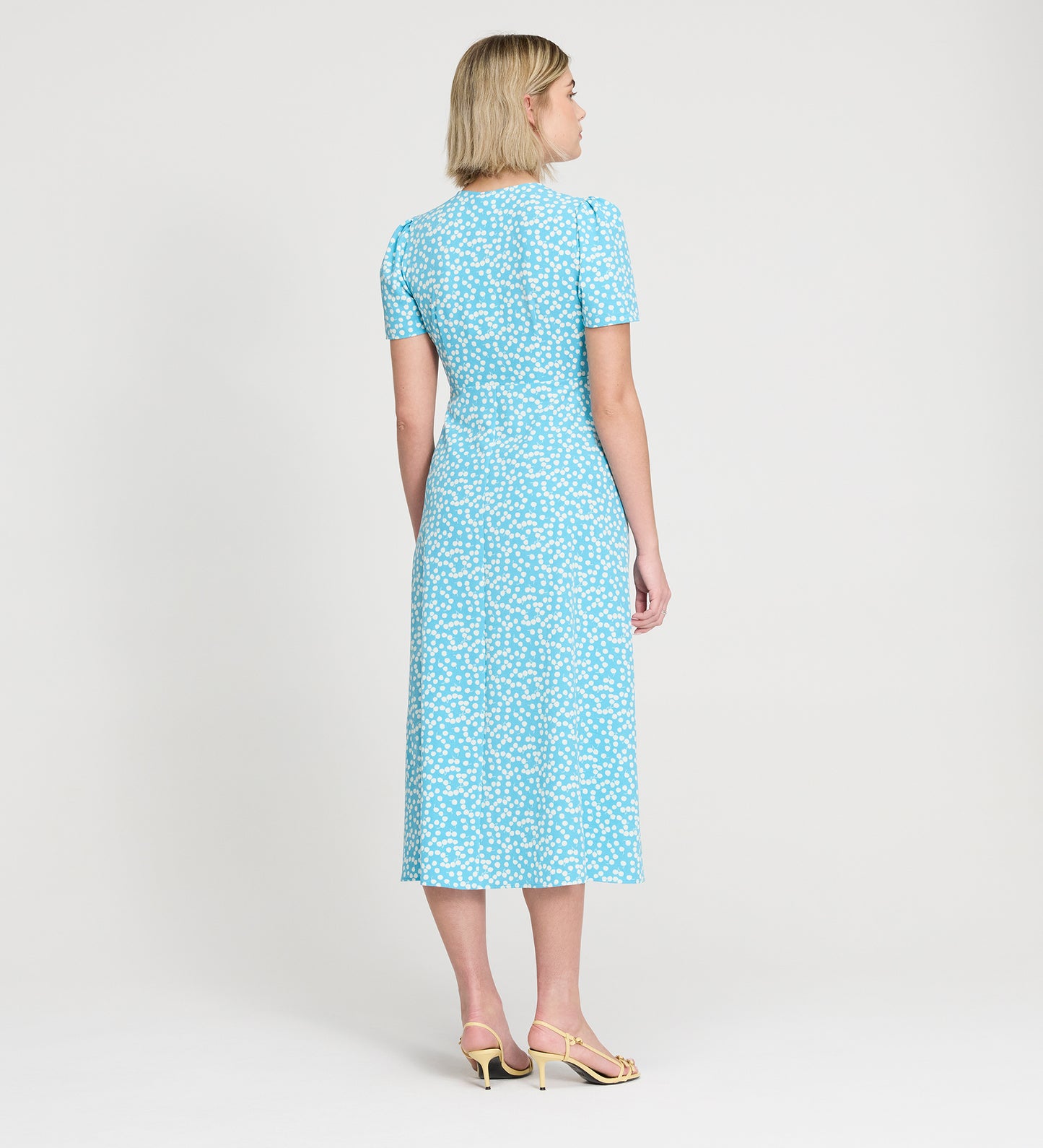 Nieve Blue Cherry Spot Midi Dress
