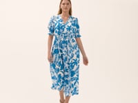 Emily Red Tropical Bloom Midi Dress