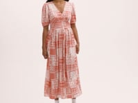 Kiara Blue Aztec Midi Dress