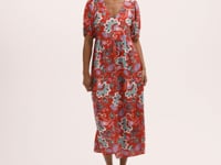 Logan Red Paisley Midi Dress