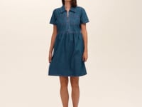 Donnie Mid Blue Denim Short Dress