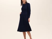 Felice Burgundy Ponte Jersey  Midi Dress