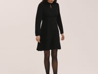 Sabine Navy Crepe Short Dress