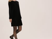 Hattie Black Velvet Short Dress