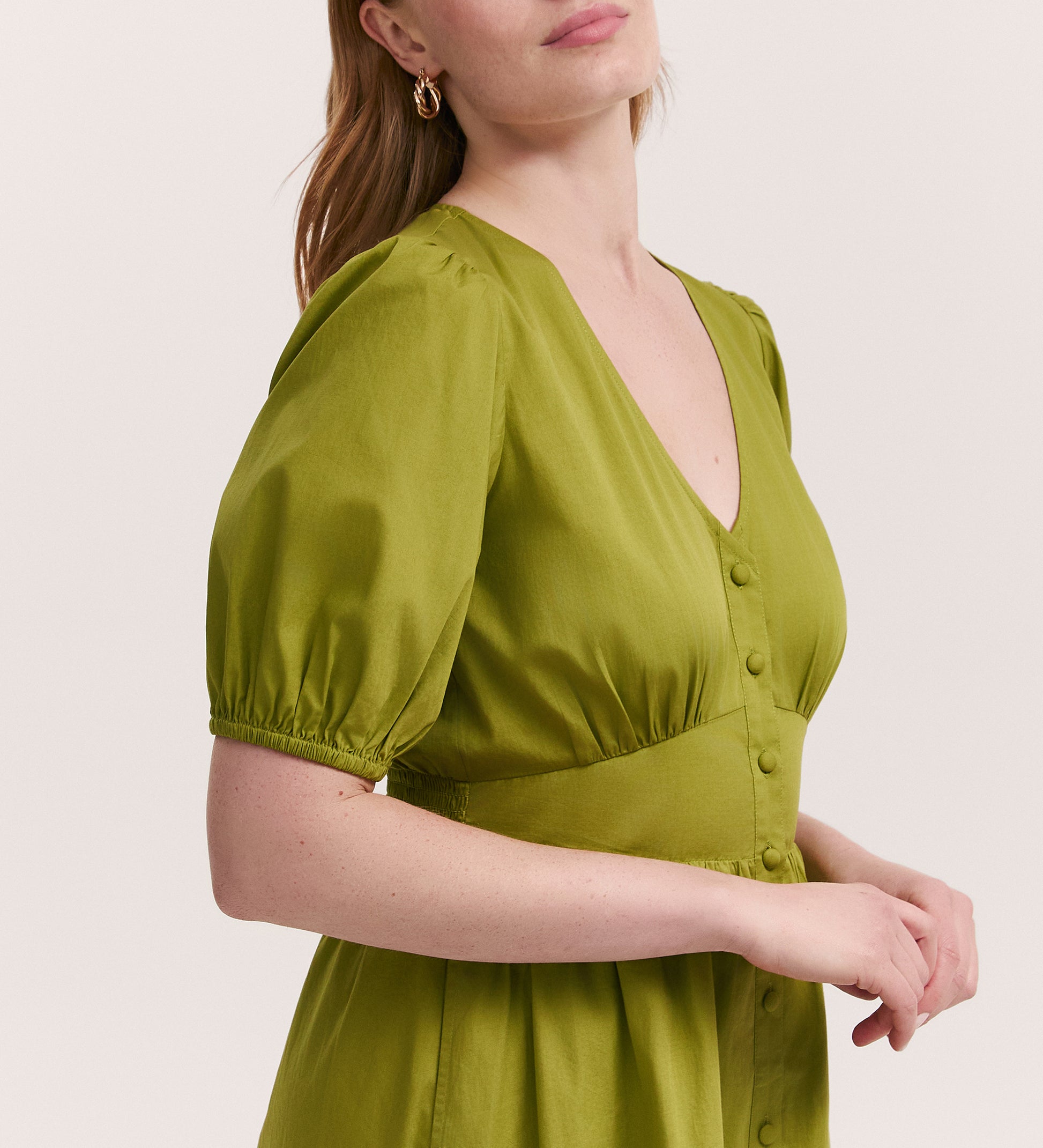 Addison Light Green Cotton Midi Tea Dress Finery London Addison Light Green Cotton Midi Tea Dress Finery London
