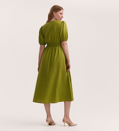 Addison Light Green Cotton Midi Tea Dress Finery London Addison Light Green Cotton Midi Tea Dress Finery London