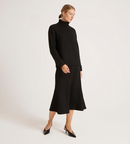 Albie Black Roll Neck Jumper