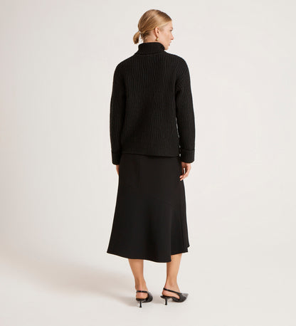 Albie Black Roll Neck Jumper