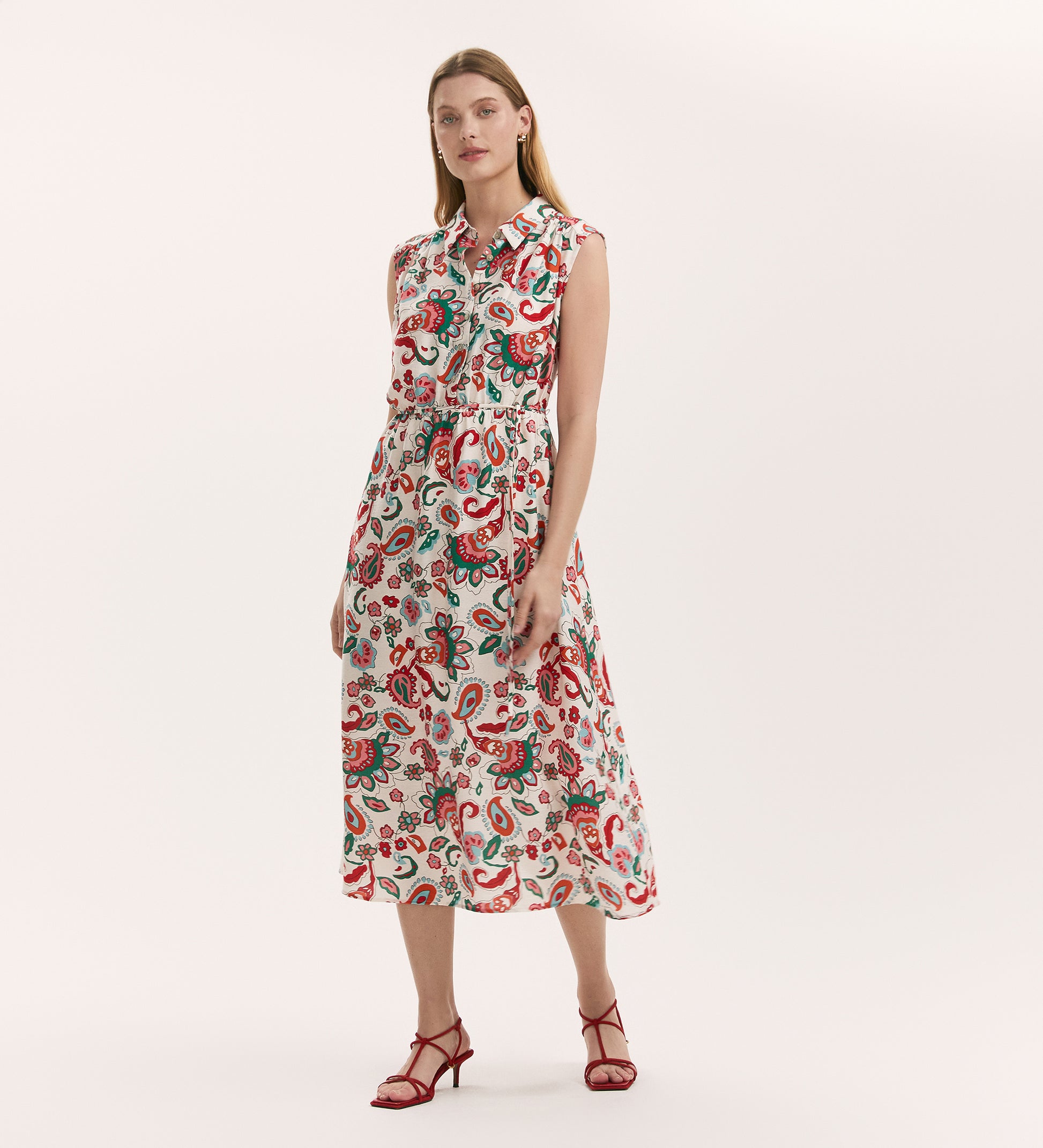 alida organic cotton button-up midi dress Alida Organic Cotton Button-Up Midi Dress (Women)