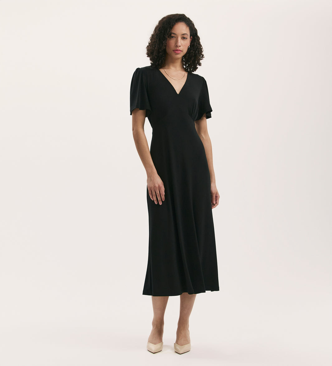 Black Midi Dresses LongSleeve, Jersey & Floral Finery London — free download