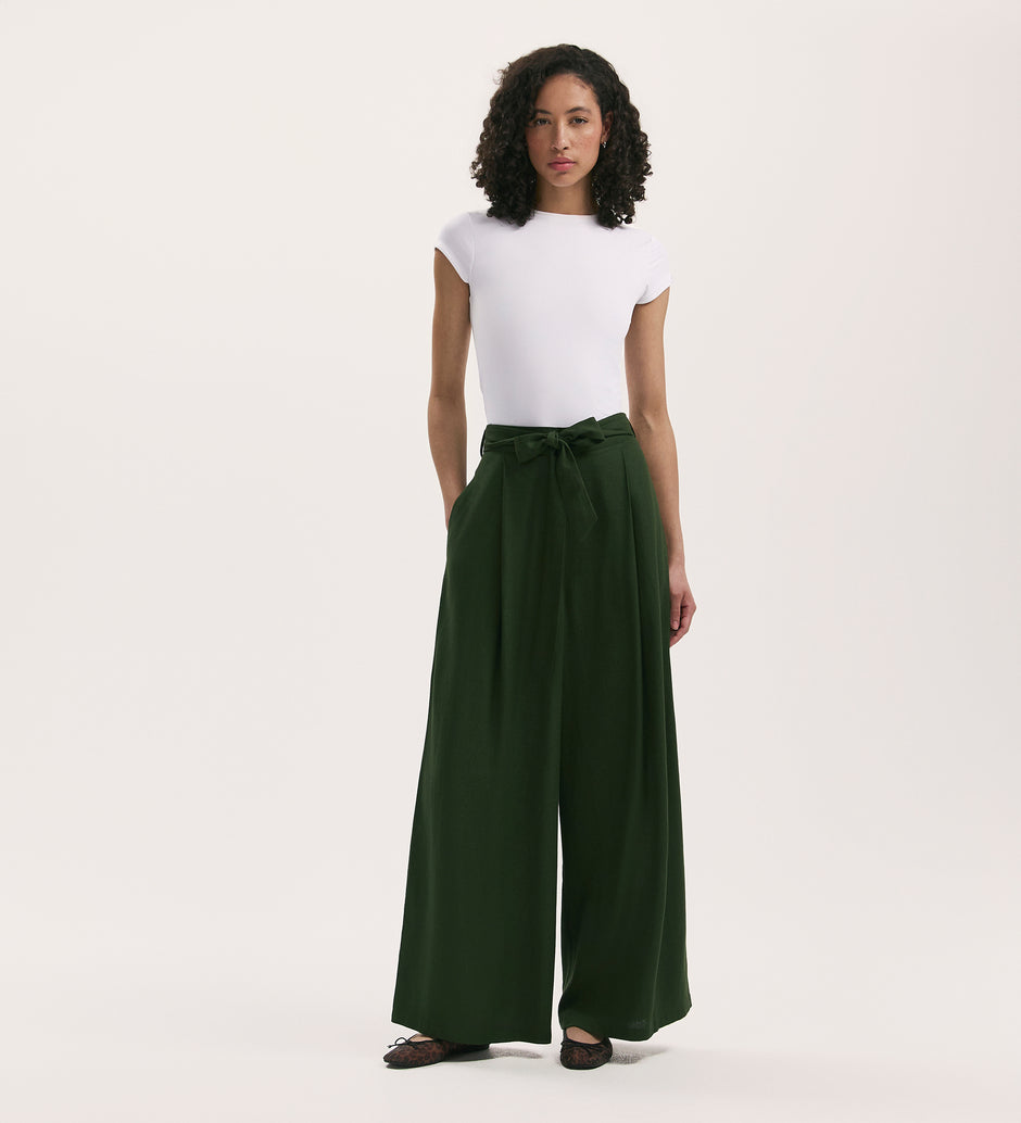Ginette Wide-Leg Trousers In Denim