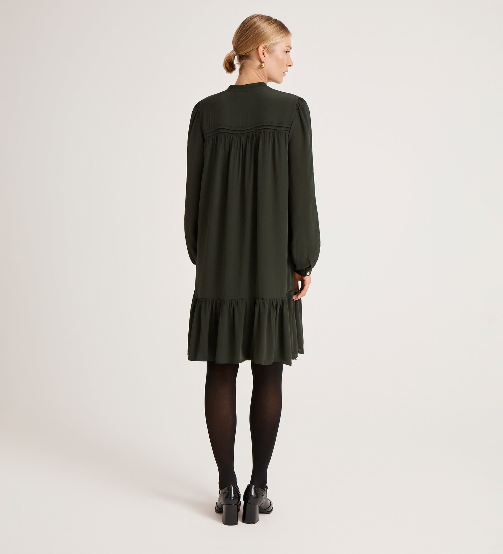Beccy Forest Green Crepe Short Dress Finery London Beccy Forest Green Crepe Short Dress Finery London