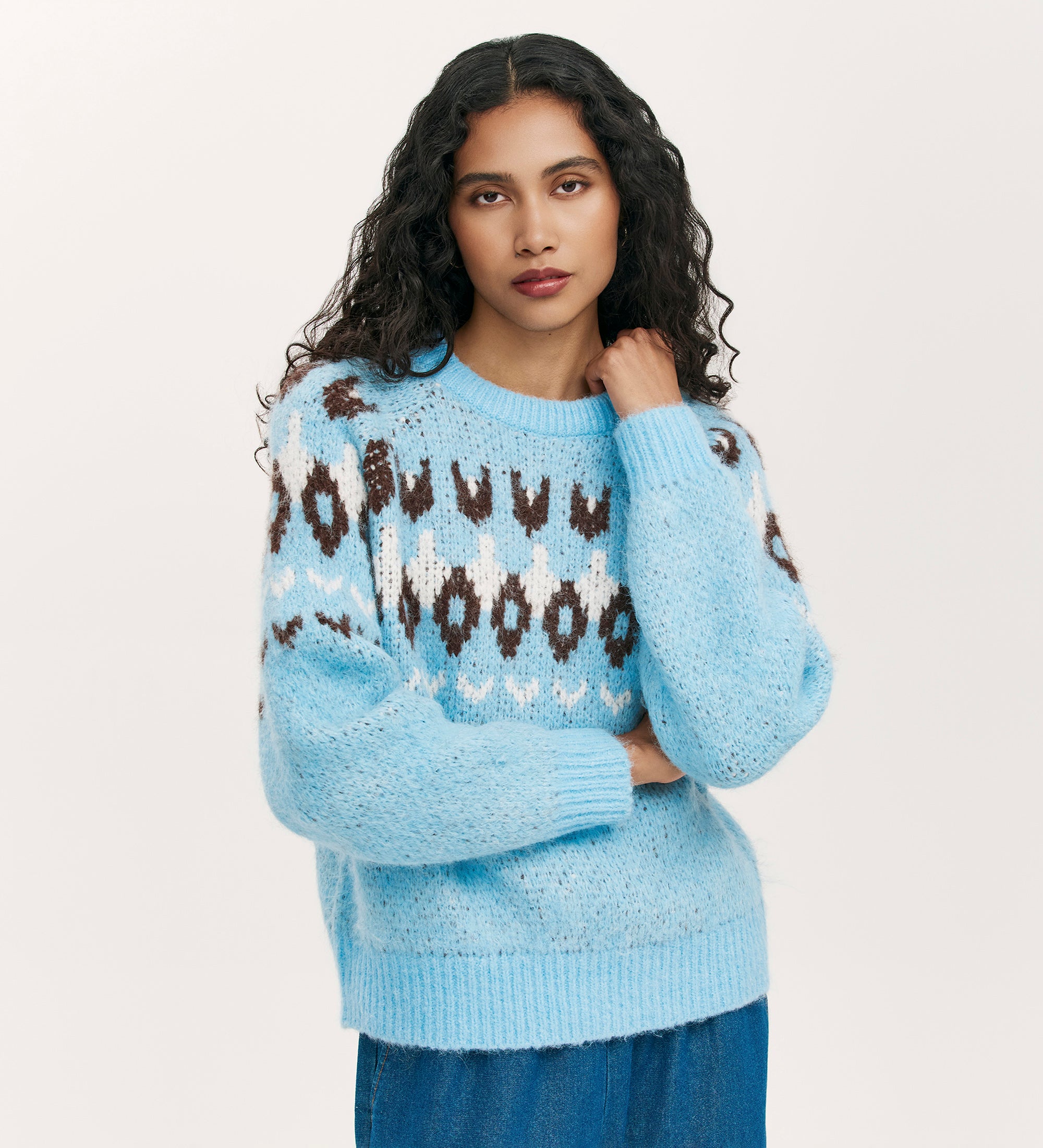 Belina Blue Knitted Jumper – Finery London