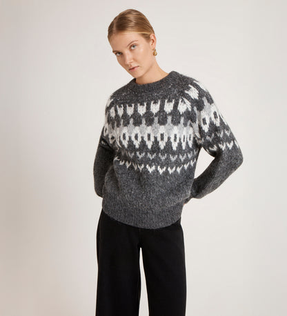 Belina Grey Marle Knitted Jumper