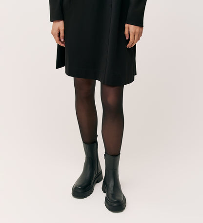 Emma Black Leather Boots