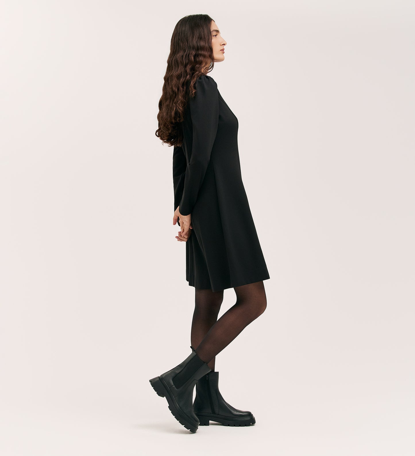 Emma Black Leather Boots