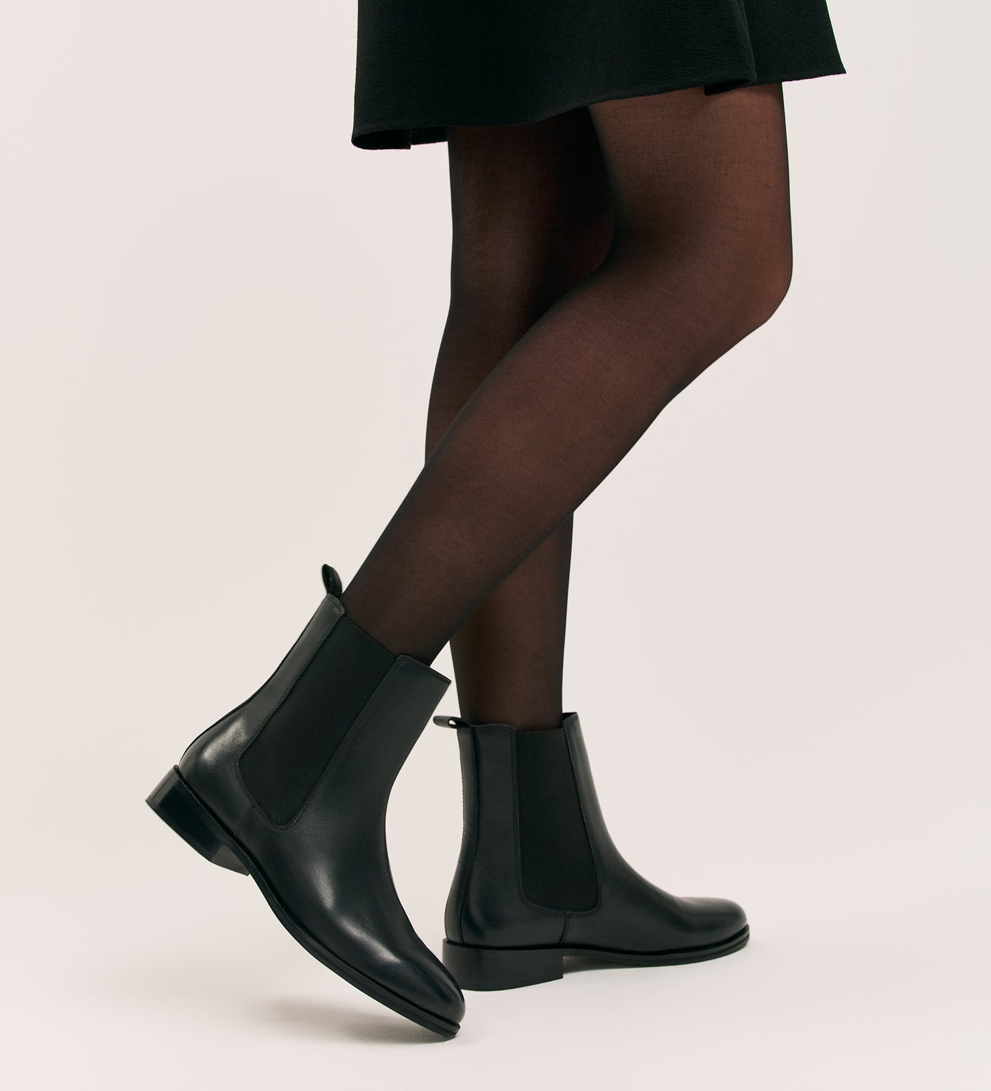 Binky Black Leather Boots