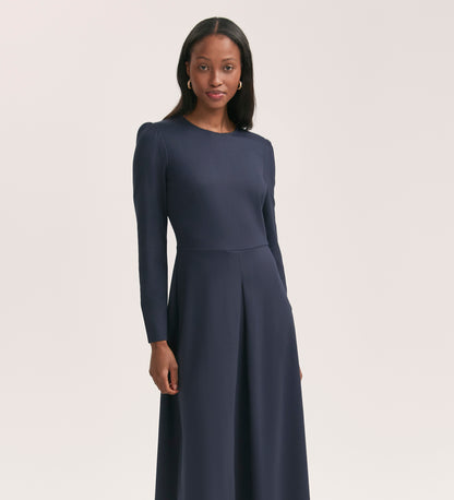 Carla Navy Ponte Jersey Midi Dress