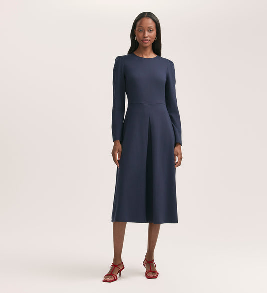 Carla Navy Ponte Jersey Midi Dress