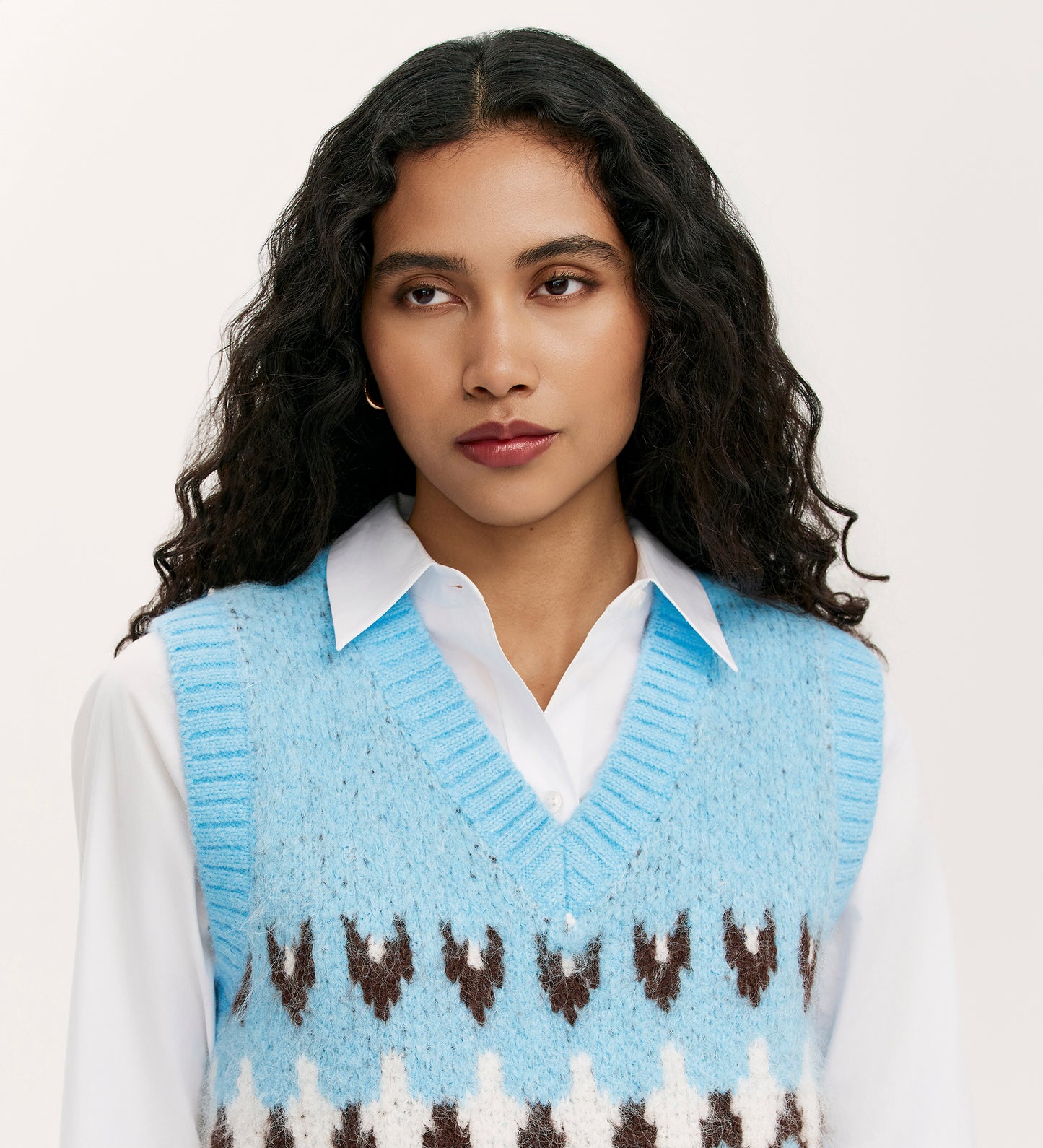 Courtney Blue Knitted Vest