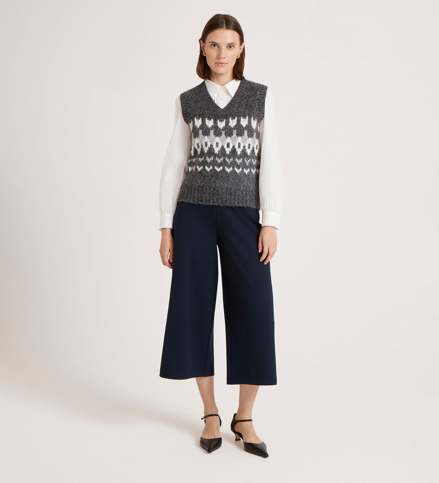 Courtney Grey Marle Knitted Vest