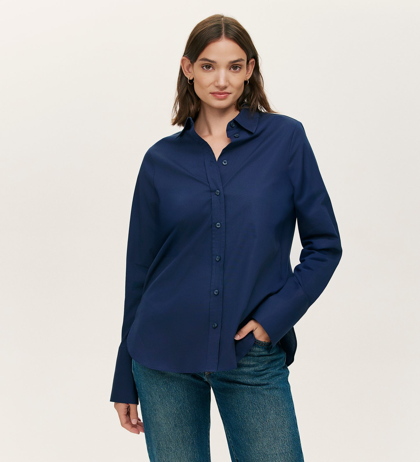 Dillon Navy Cotton Shirt