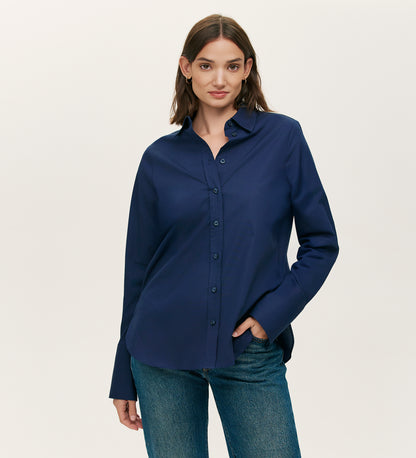 Dillon Navy Cotton Shirt